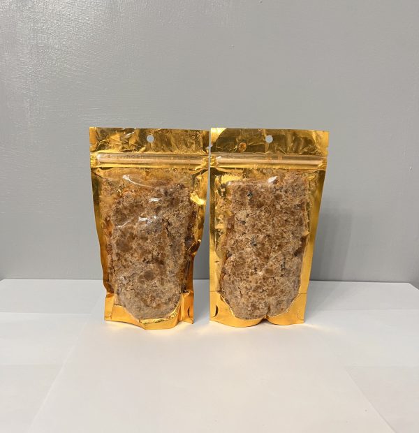 Clear pouch of the African skincare soap dudu osun