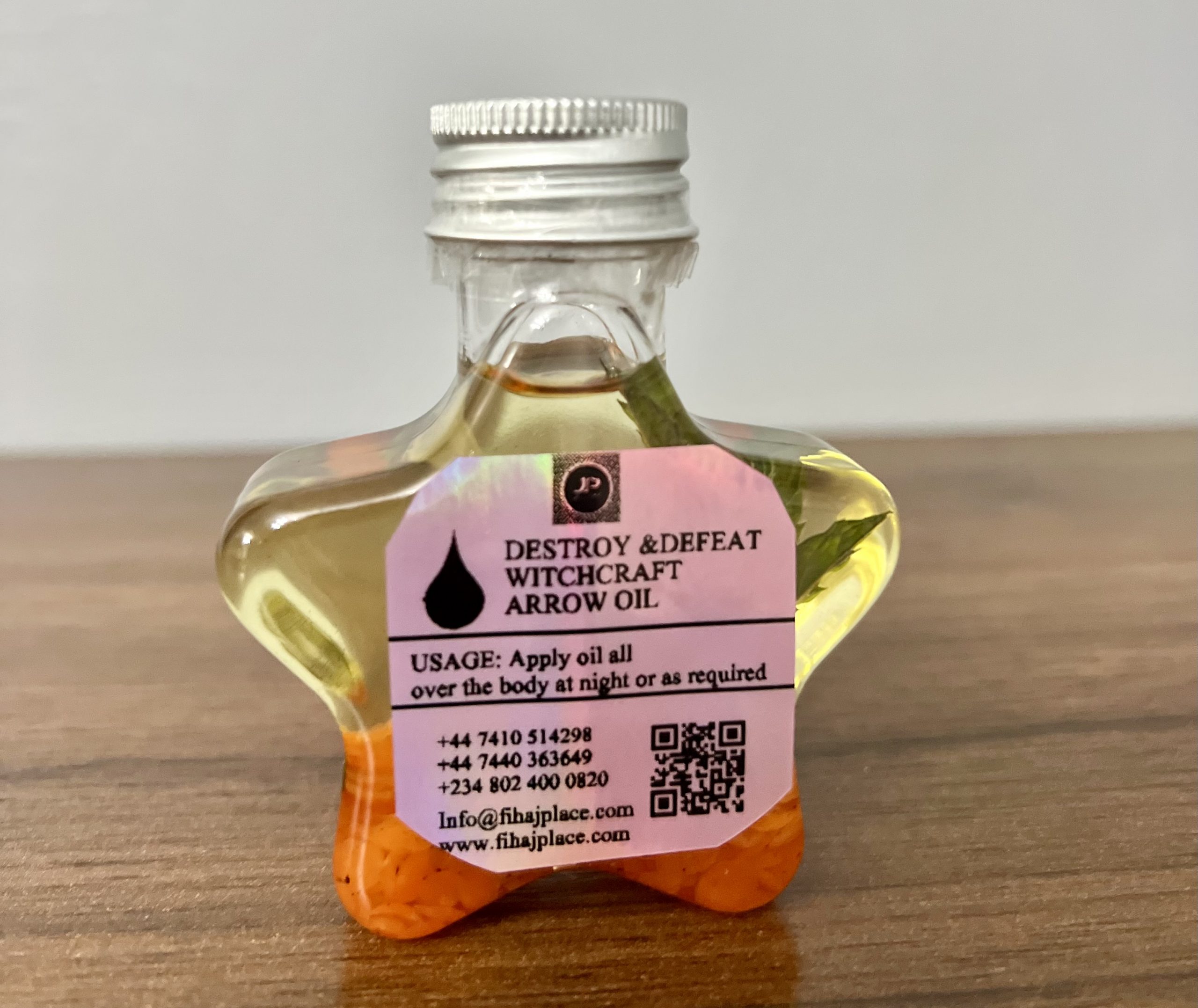 Remove witchcraft arrow oil