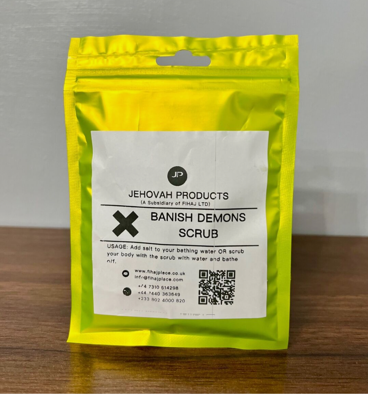 Banish demons scrub