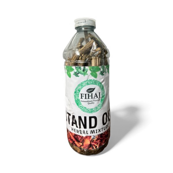 FIHAJ Stand Out Herbal Mixture in plastic bottles containing dried herbal roots; 3-in-1 blend of Ale, Opa Eyin, and Jedi, 100g size.